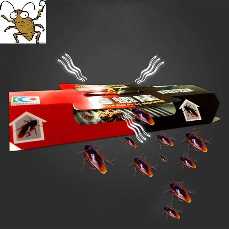 10Pcs Cockroach House Cockroach Trap Repellent Killing Bait Strong Sticky Catcher Traps Insect Pest Repeller Eco- friendly